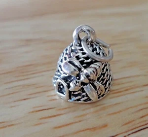Sterling Silver 3D 11x10mm Beehive with Bee Hive Charm! - Picture 1 of 4
