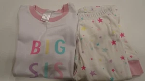 Pottery Barn Kids Big Sis 10 tight fit pajamas 2 piece photo sample - Picture 1 of 1