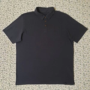 Prana Poloshirt Herren Erwachsene Größe Large L anthrazit grau Kurzarm Tasche - Bild 1 von 17