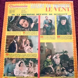 VIVIEN LEIGH Olivia De GWTW back cover, 2nd panels Cinemonde (12/5/49) Flyn - Imagen 1 de 7