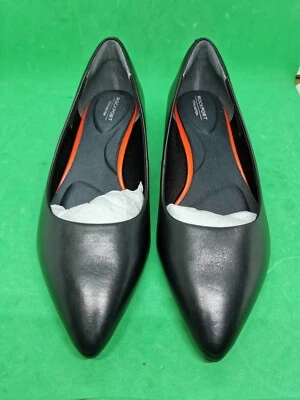 Nuevo Rockport Adelyn Mujer Negro Punta Punta Ballet Plana Talla 9.5 M V79268 Foto 1 de 4