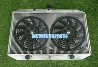 Radiador de aluminio 62 mm + ventiladores para Jaguar XKE 1971-1974 5,3 L E-TYPE serie 3 V12 Foto 1 de 4