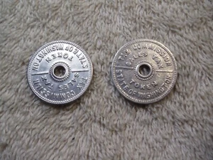 2 VINTAGE WASHINGTON STATE TAX TOKENS SHIPS FREE - Picture 1 of 2