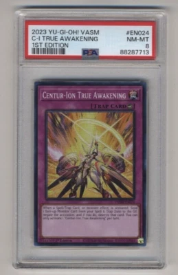 Yu-Gi-Oh Centur-Ion True Awakening PSA 8 VASM-EN024 1st Ed Valiant Smashers - Image 1 of 2