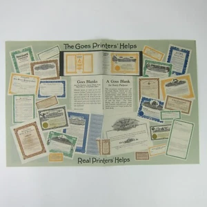 Vintage 1920s Goes Lithography Company Printers Bifold Advertising Brochure RARE - Picture 1 of 14