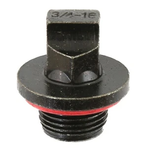 4LIFETIMELINES 3/4-16 Black Oxide Coated Steel Oil Drain Plug, 14mm Hex - Picture 1 of 3