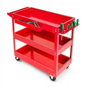 Carrello Per Attrezzi Da Officina portautensili 3 ripiani con 4 ruote 89824 - Foto 1 di 6