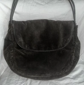 Bottega Veneta Brown Suede Leather Vintage Shoulder Bag Purse Tote Size Large - Picture 1 of 23