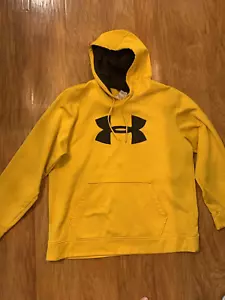 Men’s Under Armour XL Yellow Sweatshirt Hoodie - Picture 1 of 5