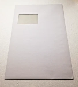 250 Briefumschläge DIN C4 229 X 324 mm weiß gummiert mit Fenster 100g/qm - Bild 1 von 3