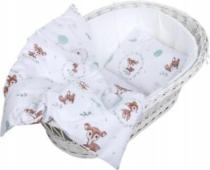 Baby 2pc Bedding Set fit Cradle/Moses basket/Pushchair 70x80cm Fairy-tale Forest