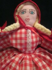 Vintage Red Riding Hood 3Way Topsy Turvy Boneca De Pano