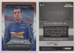 2016 Panini Prizm NASCAR Red White & Blue Prizm Sam Hornish Jr #9