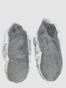 Sonoma Lavender Women's Gray Spa Footies Slippers Platinum Angora Shoes One Size - Picture 1 of 3