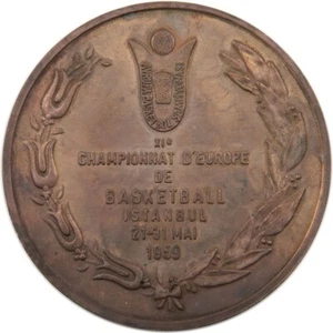 1959 FIBA European Championship ORIGINAL MEDAL Istanbul RARE - Picture 1 of 2