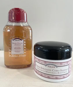 Perlier Sandalwood Moisturizing Body Cream 7 oz and Sandalwood Bath & Shower Gel - Picture 1 of 5