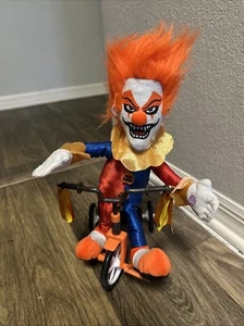 Halloween GEMMY Motorized Scary Clown On A Bike Animated Works! - Picture 1 of 24