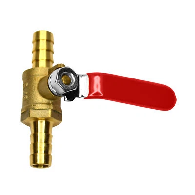 OCS PARTS OCSParts MTLB-6 3/8" Brass Barb x Barb Ball Valve, Lead Free.