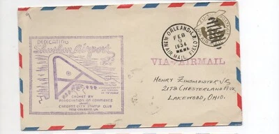 Cubierta usada de Estados Unidos Shushan Airport Dedication Louisiana UC7 completa Foto 1 de 2