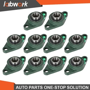 Labwork 1" Bore UCFL205-16 Pillow Block Flange Bearing 2 Bolt Solid Base 10Pcs - Picture 1 of 15