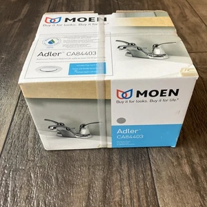 Moen Bathroom Faucet CA84403 Adler 2-Handle 4" Centerset Chrome New - Picture 1 of 7