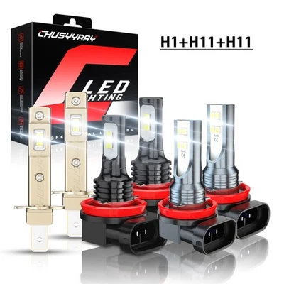 For Ford Fiesta 2014-2017 Led Headlight Hi/Lo+Fog light Combo Bulbs White 6pcs - Image 1 of 4