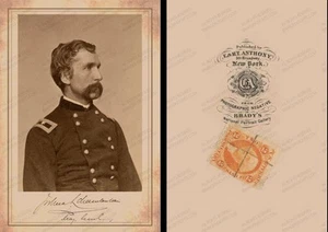 MAJ GEN JOSHUA LAWRENCE CHAMBERLAIN CIVIL WAR UNION Cabinet Card PHOTO RP 2-side - Bild 1 von 1