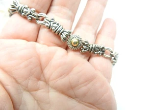Mixed Metals Linked 8 1/2 Inch Bracelet Vintage - Picture 1 of 4