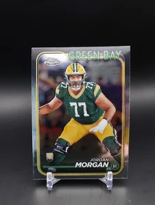 Jordan Morgan Rookie RC 2024 Topps Chrome Football Card #298 Green Bay Packers - Bild 1 von 2