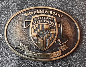 Belt Buckle , Maryland State Police , 50th Anniversary - Bild 1 von 3