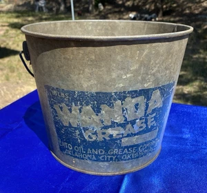 Cubo de metal vintage Wanda Grease 10 lb Cato Oil & Grease Company Oklahoma City - Imagen 1 de 9
