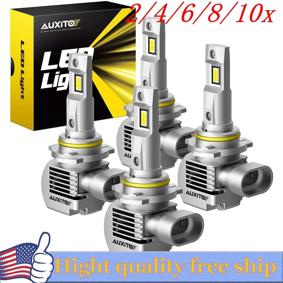 4/8X AUXITO Combo 4 9005+9006 Kit Faros LED Bombilla Luz Alta Baja Blanca 80000LM Foto 1 de 1
