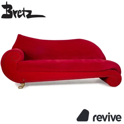 Bretz Gaudi Stoff Dreisitzer Rot Sofa Couch - Bild 1 von 4