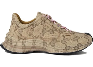 Taglia 13,5M/15W - Monogramma Gucci Run Beige Ebano 721116 AABEB 9742 Usato - Foto 1 di 1