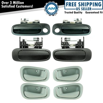 Maçanetas externas internas kit conjunto de 8 para 98-02 Corolla Prizm - Imagem 1 de 4