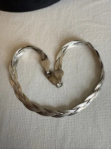 Vintage Italien 925 geflochtenes Armband Sterlingsilber 7,25“ - Bild 1 von 3