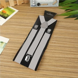PU Leather Braces Suspenders Color Party Men Women Y Back Trousers Heavy Duty - Picture 1 of 19