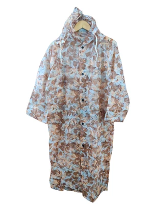 @ Flower Printed Rain Coat With Removable Cap For Unisex - Image 1 of 4