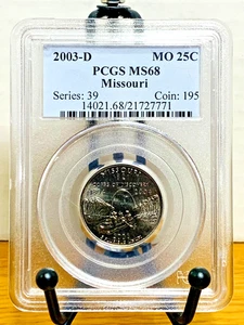 2003-D Washington Quarter Missouri PCGS MS68 Mint State 68 #21727771 - Picture 1 of 2