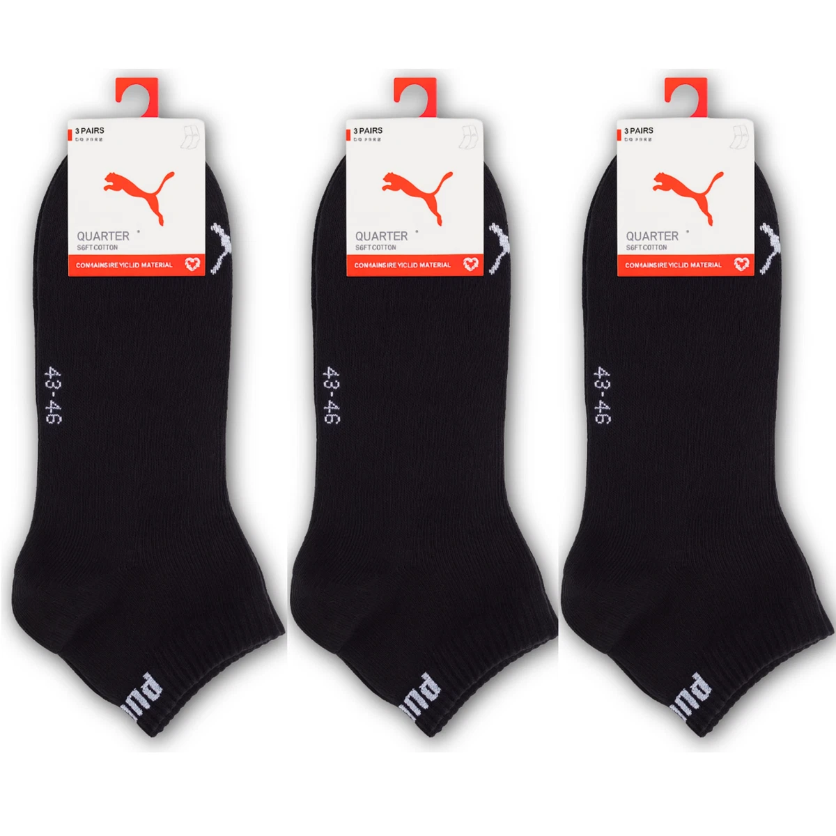 MUSTANG Herren Kurzsocken 6er Pack – Größe 43/46, Jeans-Mix, Bequemer Komfortbund