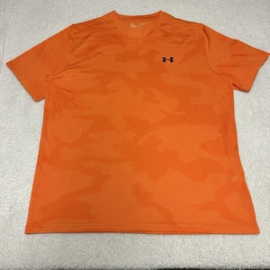 Under Armour Shirt Mens XL Camo V Neck Loose Fit Athletic Lightweight Tee - Picture 1 of 8