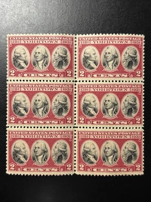 6 US Stamps Scott # 703 Yorktown Issue 2cent Mint OG NH SEE IMAGES!! b - Image 1 of 2