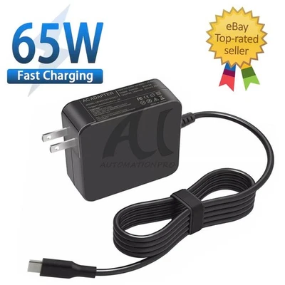 65W Type-C USB-C Laptop Adapter Charger for Dell HP Lenovo ASUS Acer Smart Phone - Image 1 of 4