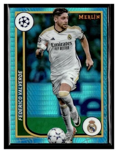 2023-24 Merlin UEFA Club Competitions #107 Federico Valverde Aqua Prism - Picture 1 of 2