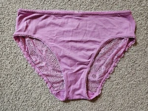 Victoria's Secret Panties VS Large Lg Lace Back High Leg Brief New NWT Purple - Picture 1 of 5