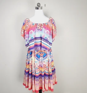 Jaase Womens Dress Off Shoulder Size L Large Boho Flowy - Picture 1 of 5