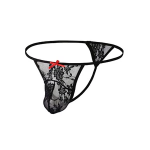 Hombres Tanga de Encaje Transparente G Cadena Ropa Interior Sexy Sissy Calzoncillos Calzoncillos - Imagen 1 de 21