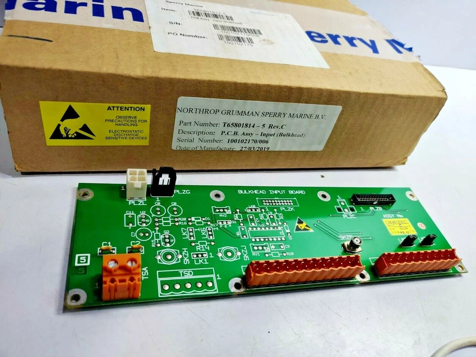 Northrop Grumman Sperry Marine T65801814-5 Rev.C PCB Assy. Input (Bulkhead) - Image 1 of 3