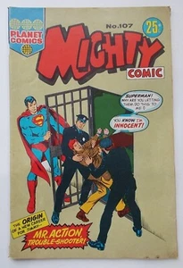 Comic Mighty Superman - No 107 - Australian 1975 - Planet - 50 pages - Picture 1 of 12
