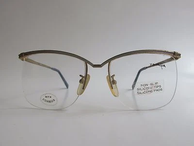 Gafas semi-sin montura vintage doradas/azul claro TARGA DLX 16 56-16-140  Foto 1 de 4